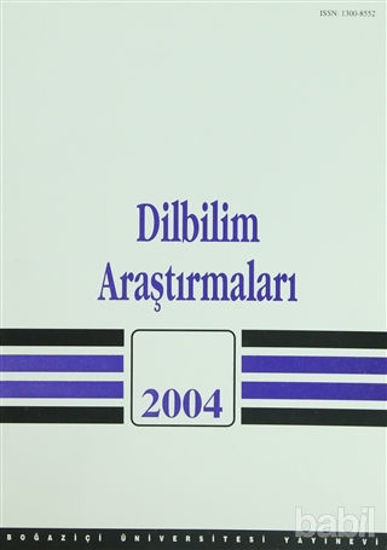 Picture of Dilbilim Araştırmaları 2004