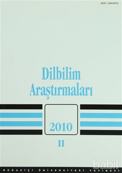 Picture of Dilbilim Araştırmaları 2010/2