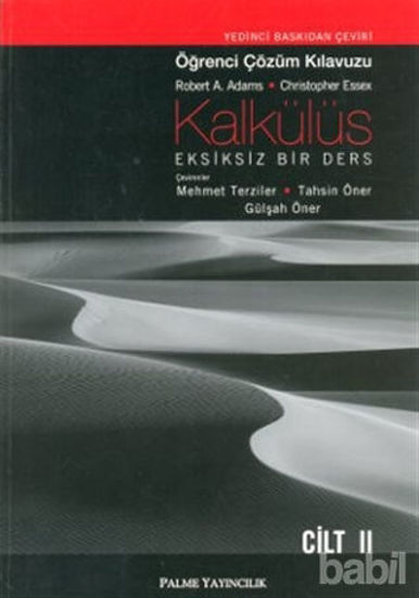 Picture of Kalkülüs Eksiksiz Bir Ders Öğrenci Çözüm Klavuzu Cilt II