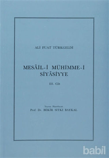 Picture of Mesail-i Mühimme-i Siyasiyye Cilt: 3