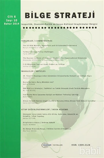 Picture of Bilge Strateji Dergisi Cilt: 6 / Sayı:10 Bahar 2014