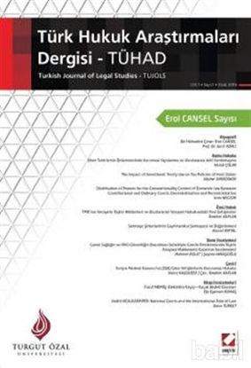 Picture of Turgut Özal Üniversitesi Türk Hukuk Araştırmaları Dergisi – TÜHAD C:1 S:1 Ocak 2016