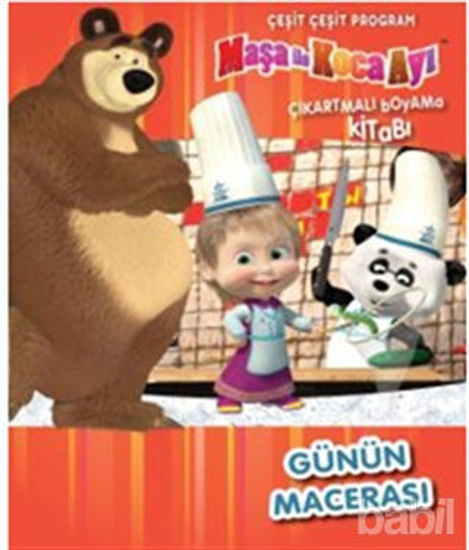 Picture of Maşa İle Koca Ayı Günün Macerası Çeşit Çeşit Program - Çıkartmalı Boyama