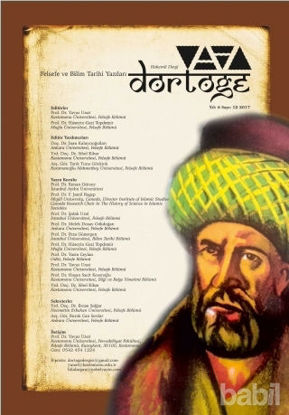 Picture of Dörtöğe Felsefe ve Bilim Tarihi Yazıları Hakemli Dergi Yıl: 6 Sayı: 12