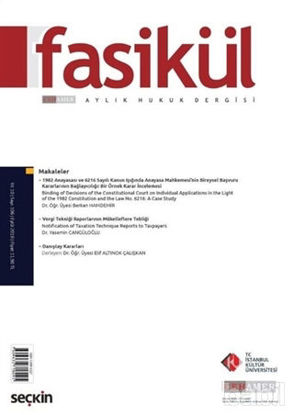 Picture of Fasikül Aylık Hukuk Dergisi Sayı: 106