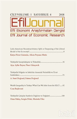 Picture of Efil Ekonomi Araştırmaları Dergisi Cilt: 1 Sayı: 4
