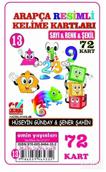 Picture of Sayı, Renk ve Şekil - Arapça Resimli Kelime Kartları 13 72 Kart