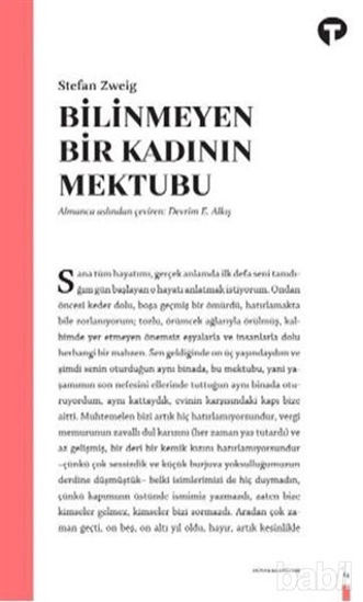 Picture of Bilinmeyen Bir Kadının Mektubu