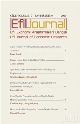 Picture of Efil Ekonomi Araştırmaları Dergisi Cilt: 3 Sayı: 9 2020